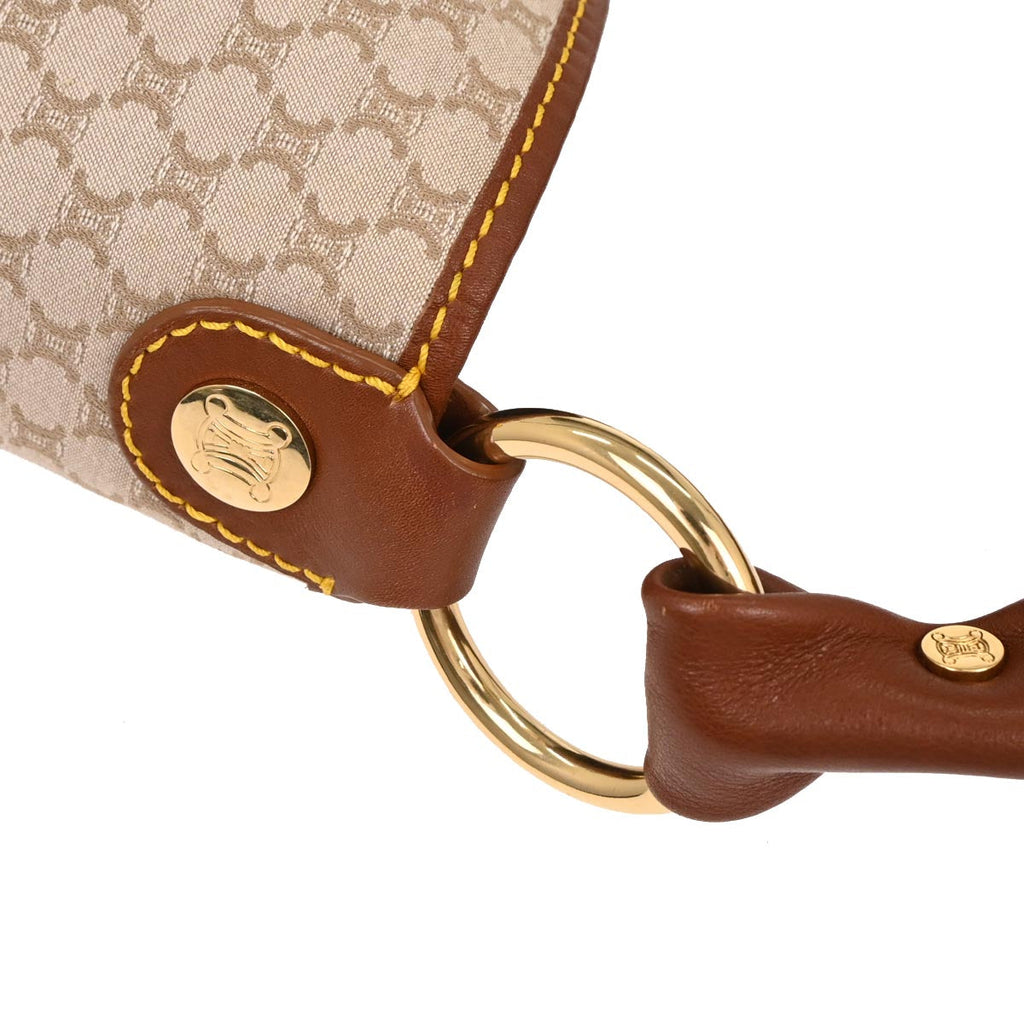 Celine * Ivory Canvas Macadam Handbag