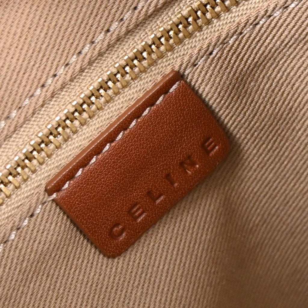 Celine * Ivory Canvas Macadam Handbag