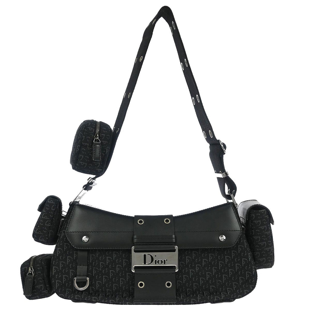 Christian Dior Black Trotter Street Chic Columbus Shoulder Bag