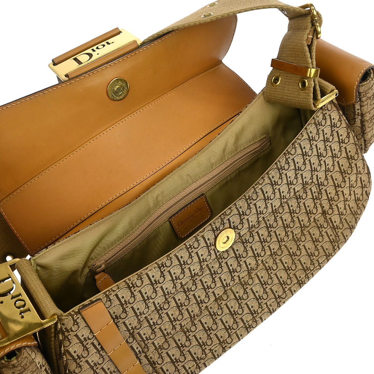 Christian Dior Brown Trotter Street Chic Columbus Shoulder Bag
