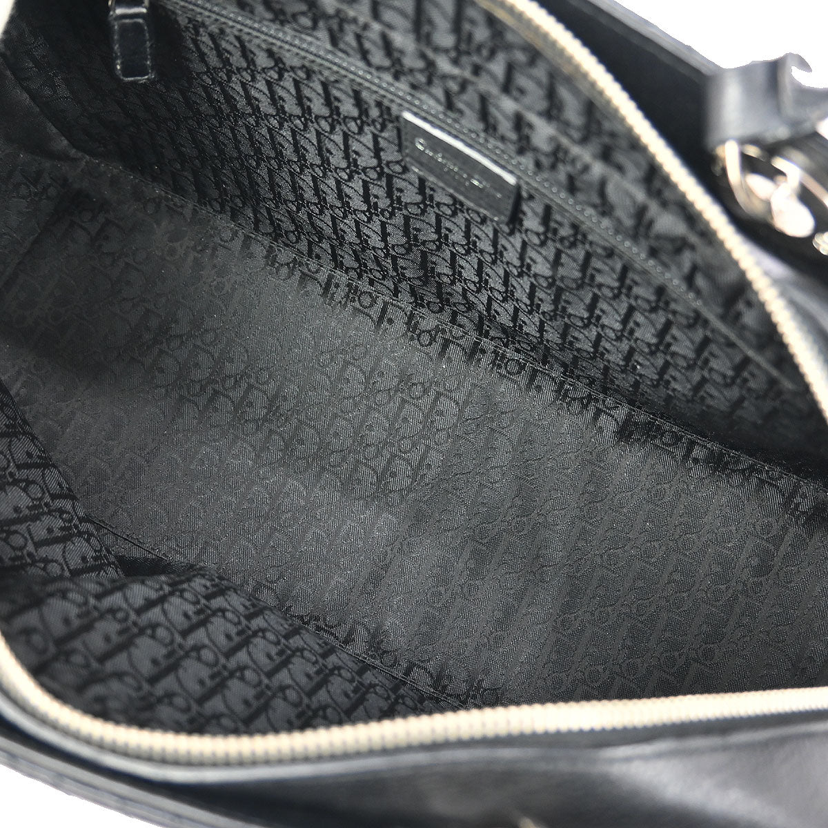 Christian Dior Black Lambskin Cannage Tote Handbag