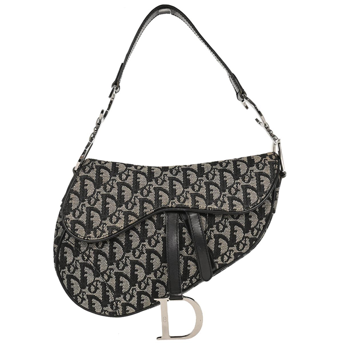 Christian Dior Black Trotter Saddle Handbag