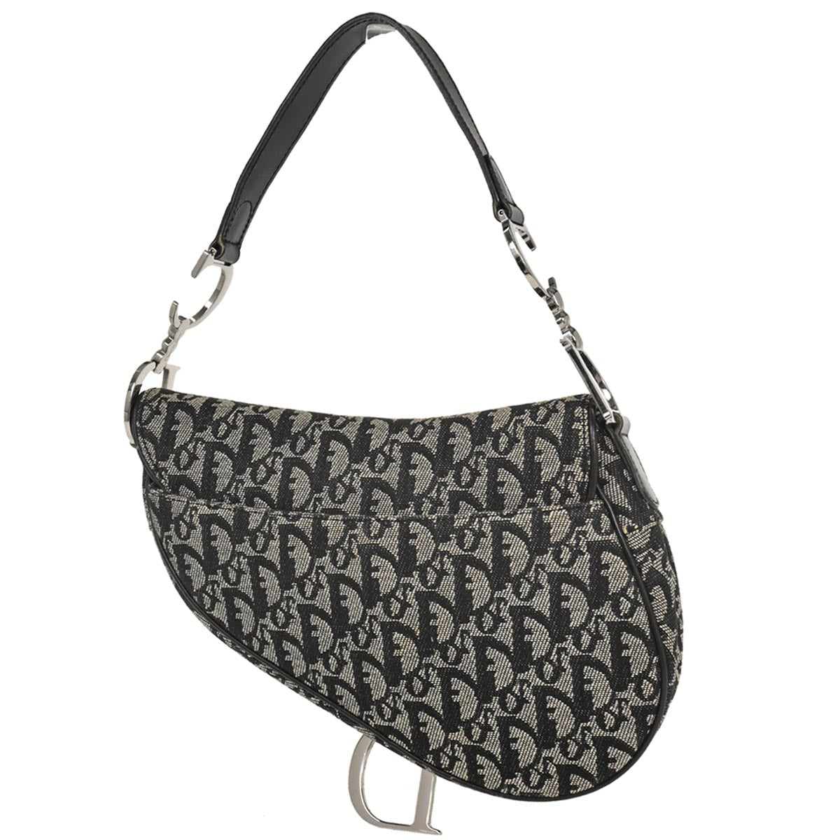 Christian Dior Black Trotter Saddle Handbag