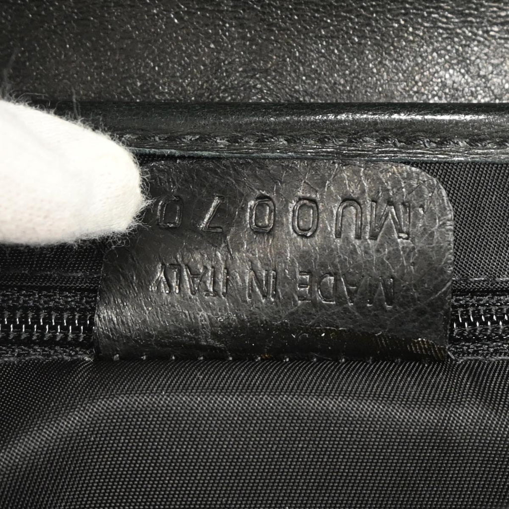 Christian Dior Black Leather Saddle Handbag