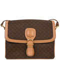 Celine Brown PVC Macadam Shoulder Bag