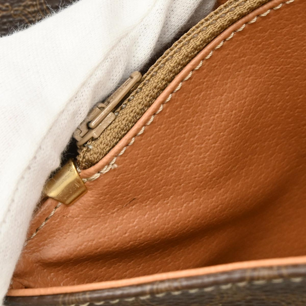 Celine Brown PVC Macadam Shoulder Bag