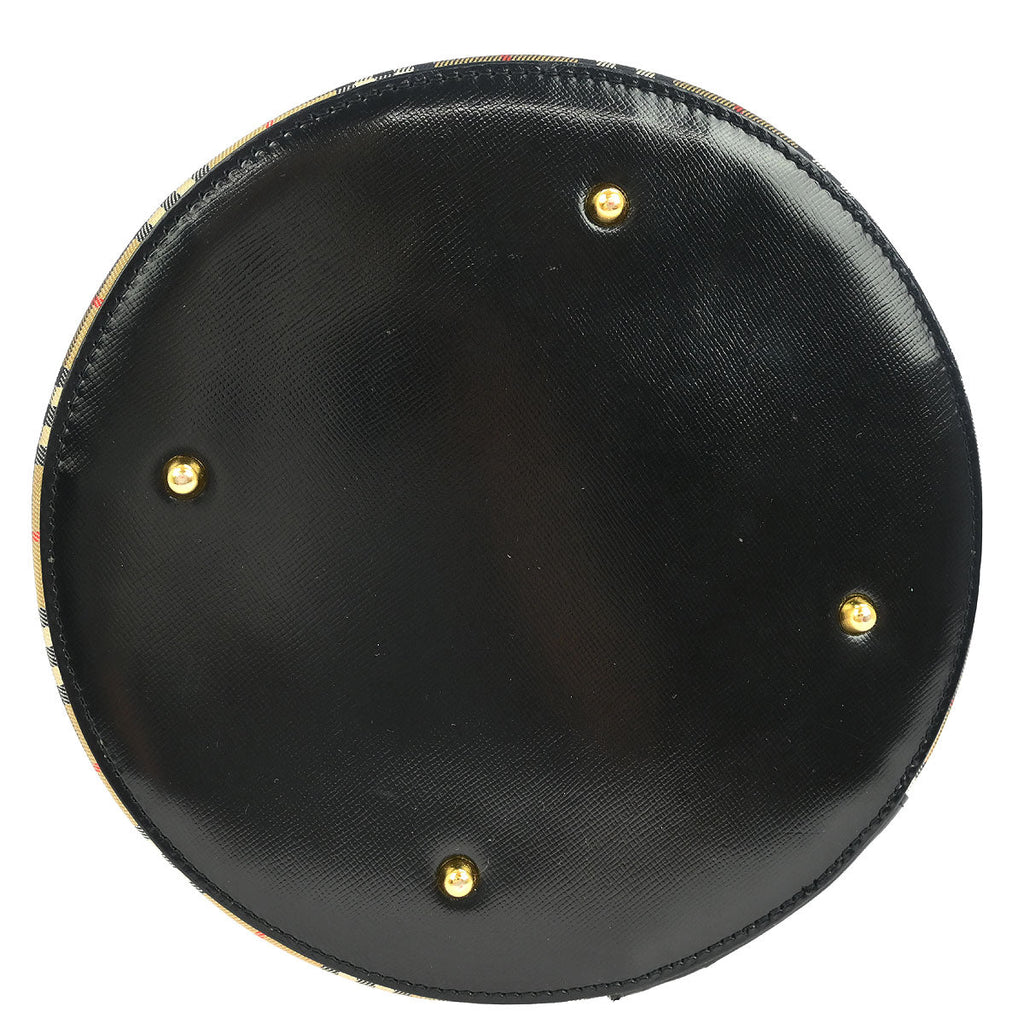 Burberrys Beige Black House Check Vanity Handbag