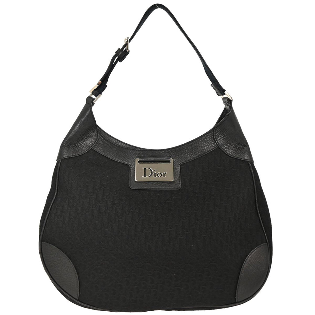 Christian Dior Black Canvas Trotter Handbag