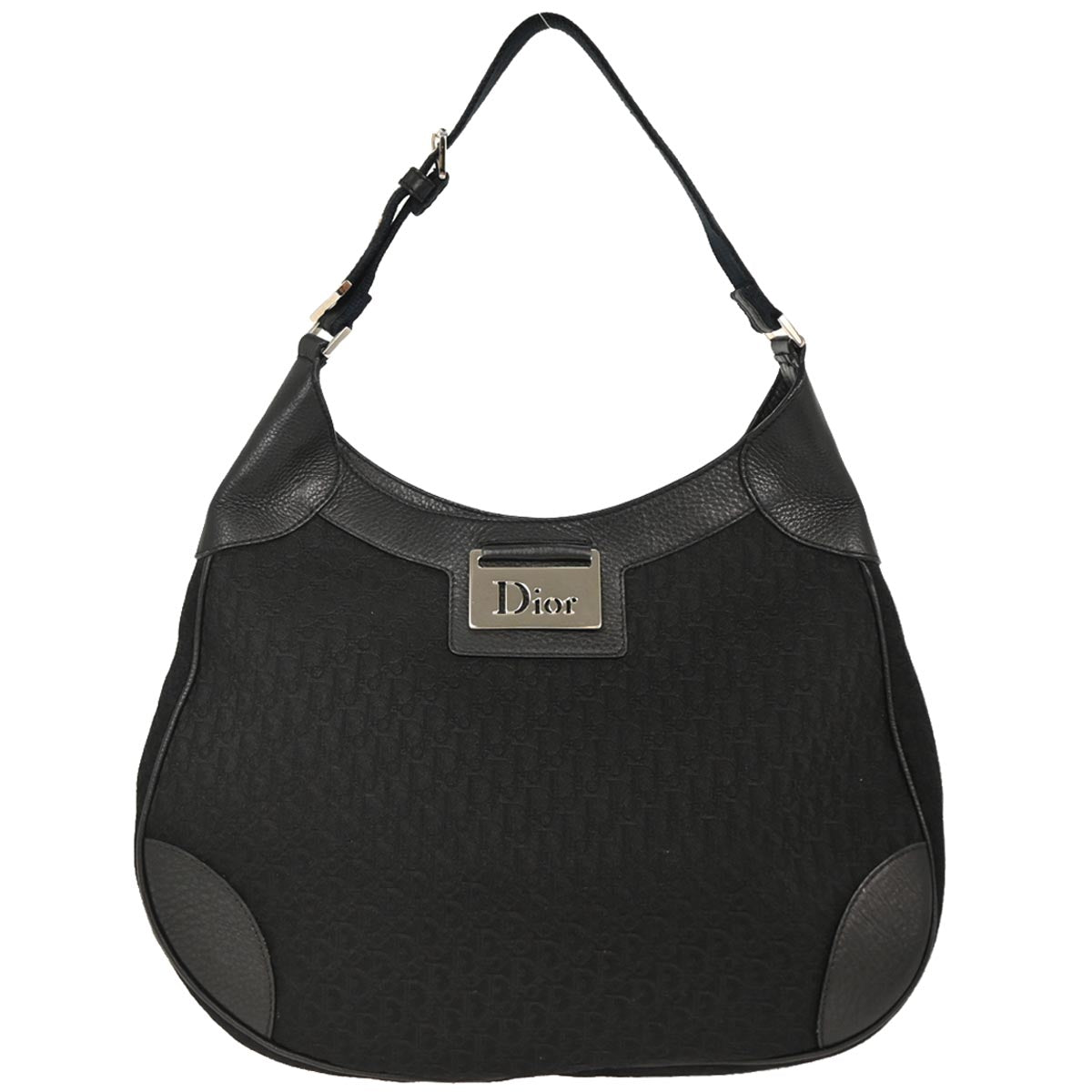 Christian Dior Black Canvas Trotter Handbag