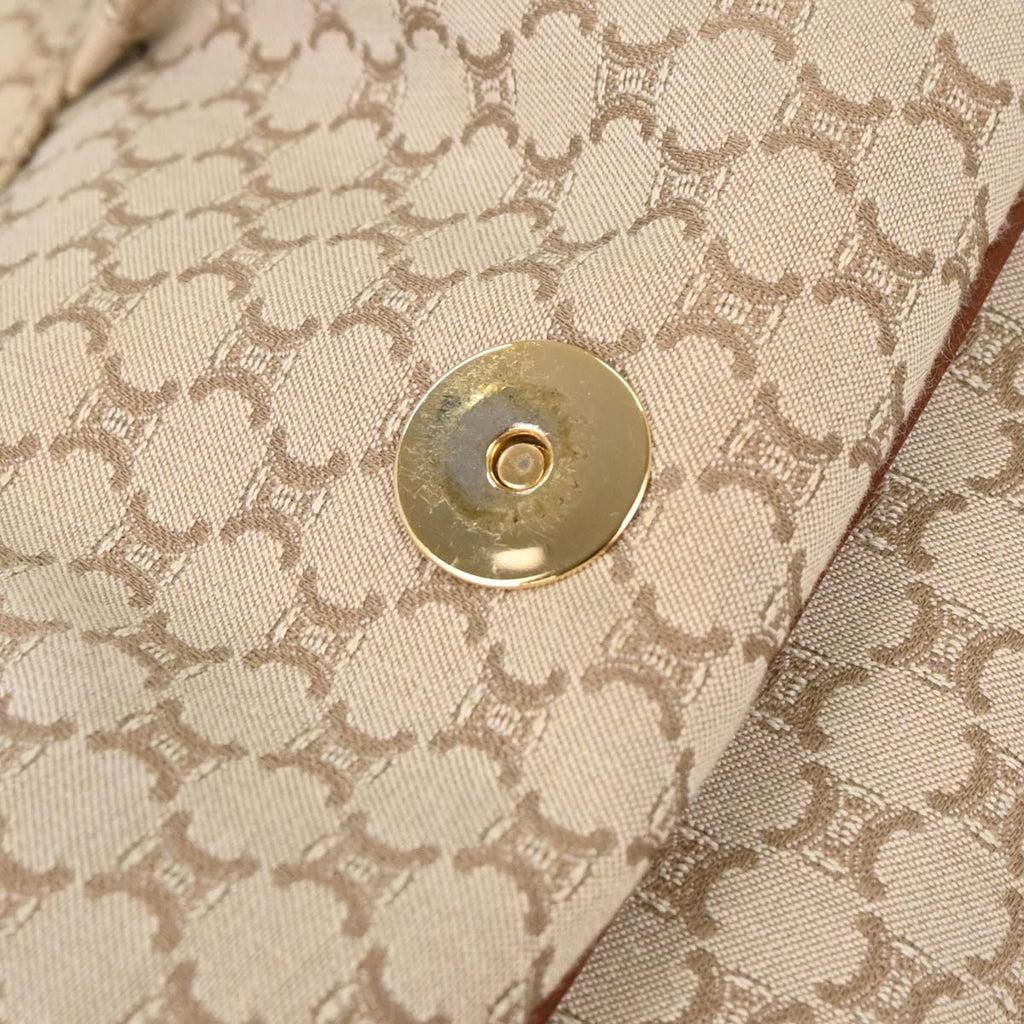 Celine * Beige Canvas Macadam Handbag