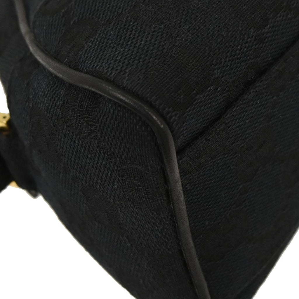 Gucci Black Canvas GG Handbag