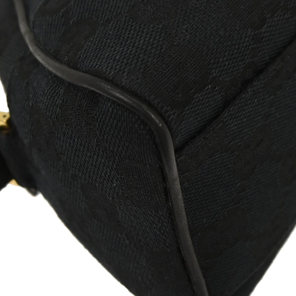 Gucci Black Canvas GG Handbag
