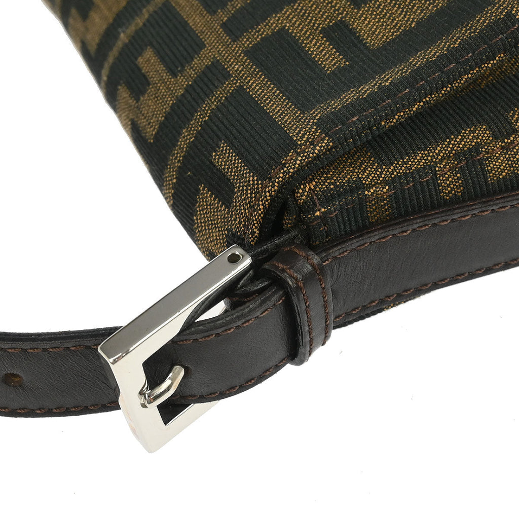 Fendi Brown Canvas Zucca Baguette Handbag