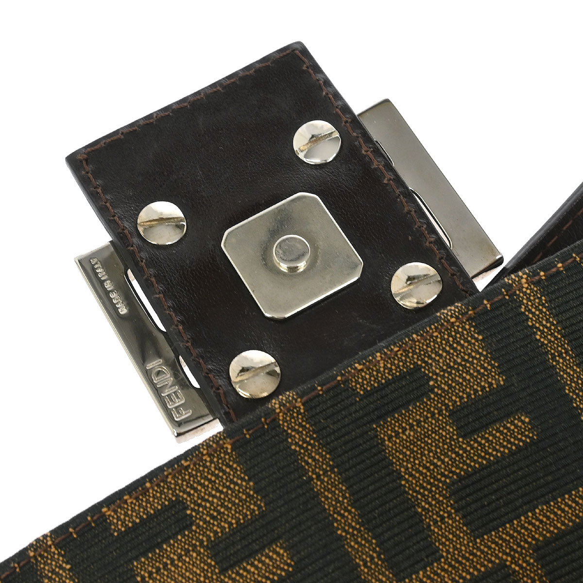 Fendi Brown Canvas Zucca Baguette Handbag