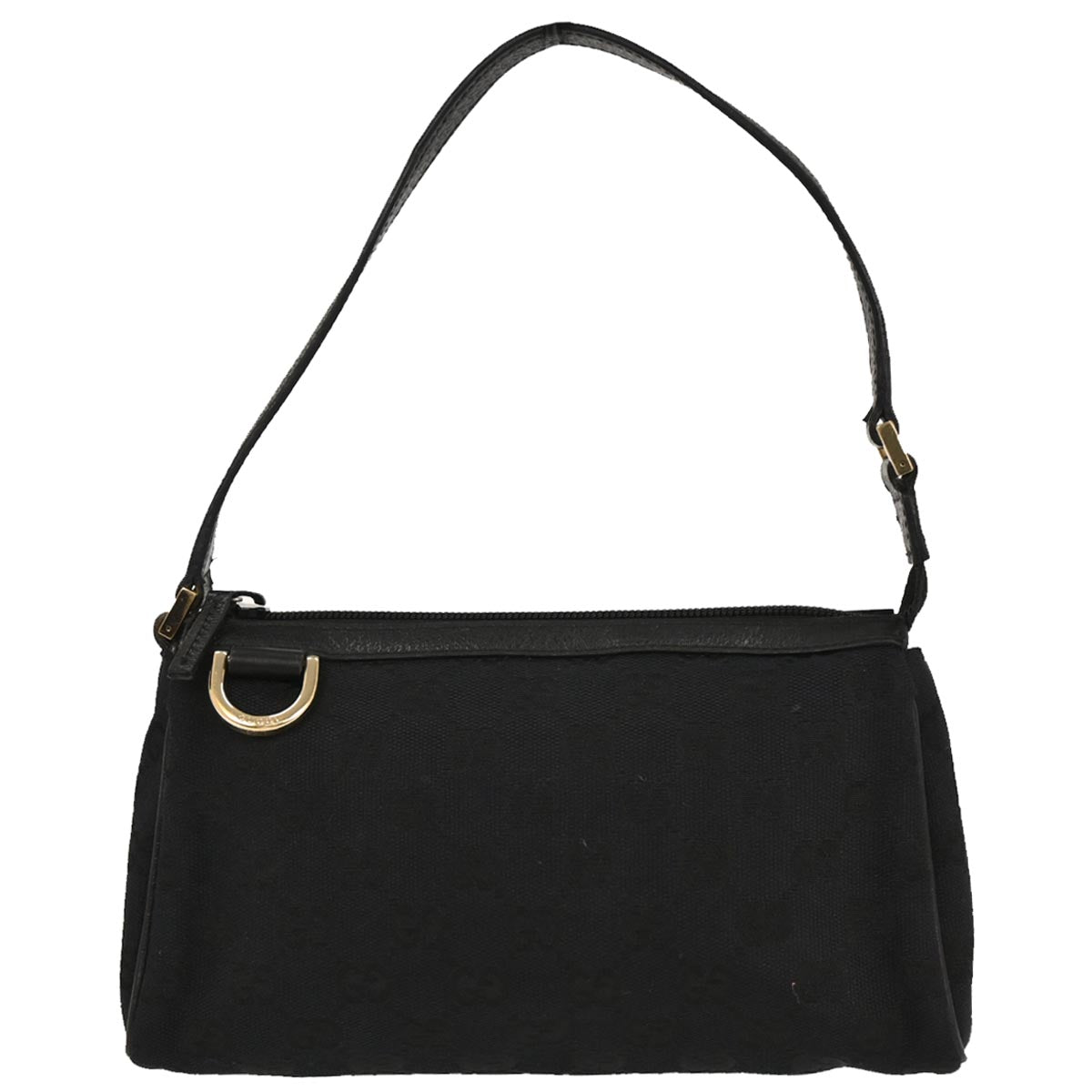 Gucci Black Canvas GG Abbey D Ring Handbag