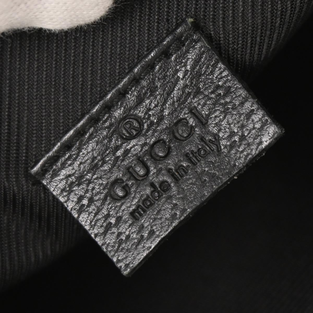 Gucci Black Canvas GG Abbey D Ring Handbag