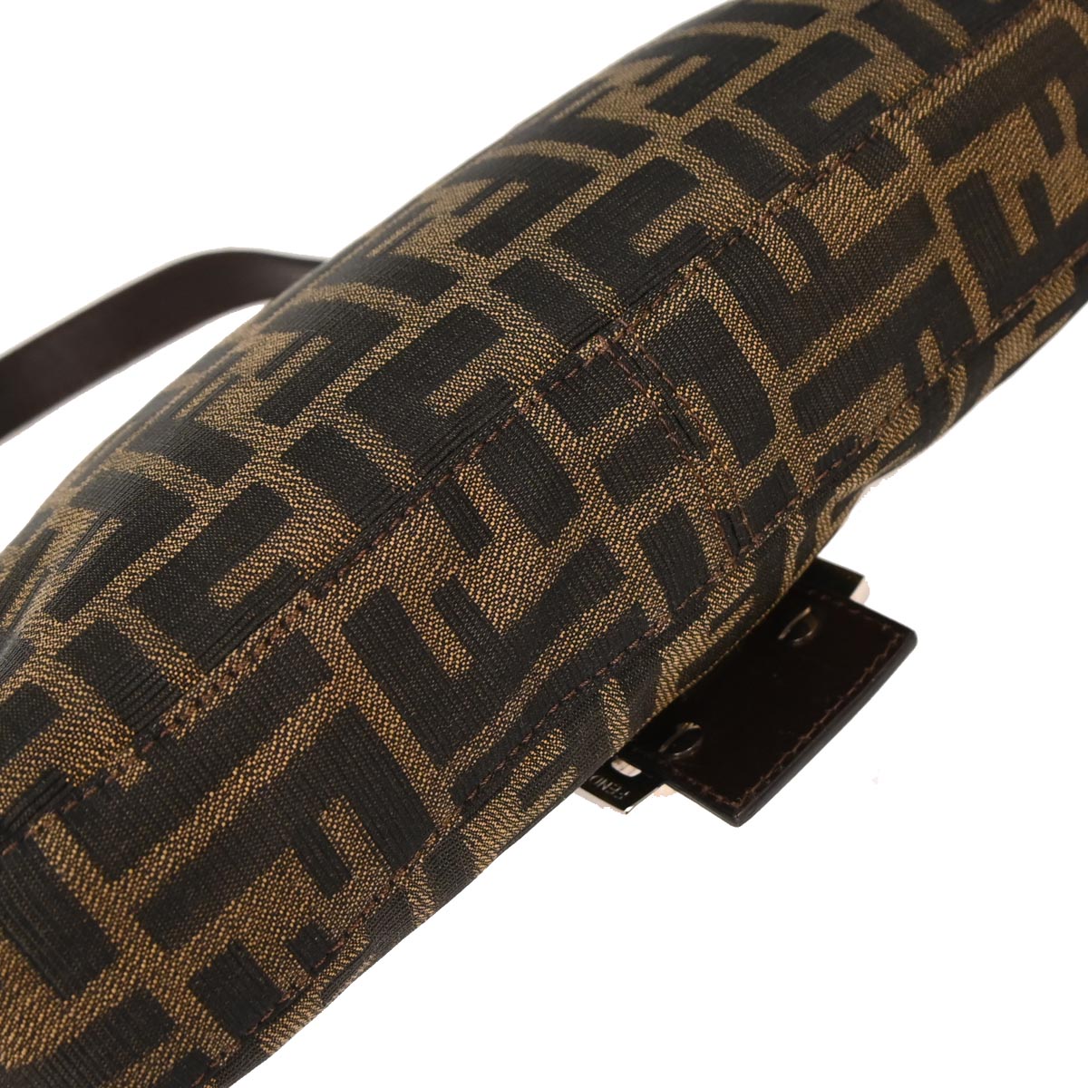 Fendi Brown Canvas Zucca Baguette Handbag