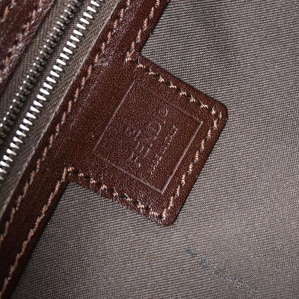Fendi Brown Canvas Zucca Baguette Handbag