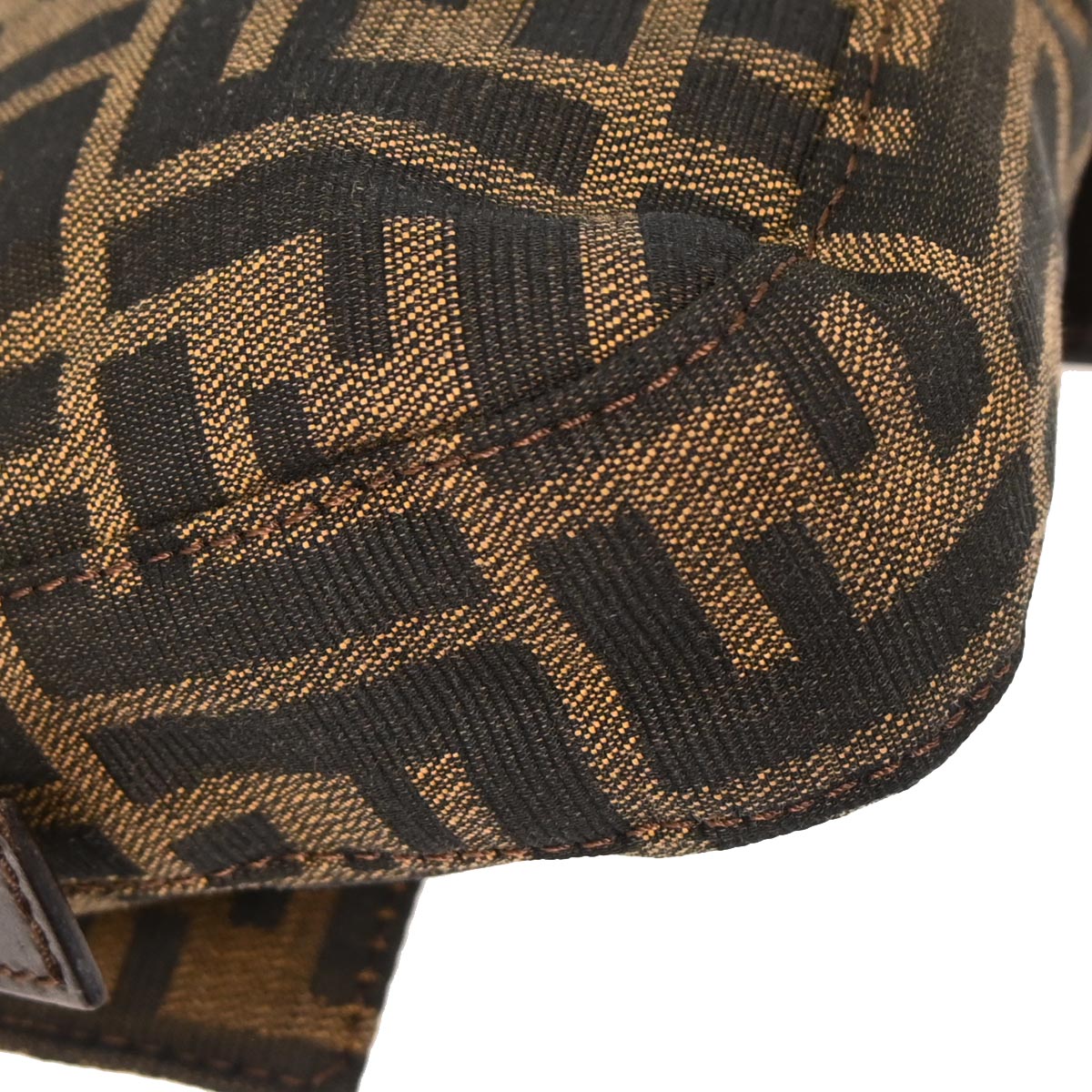 Fendi Brown Canvas Zucca Baguette Handbag