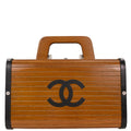 Chanel 1994-1996 Brown Black Wood Vanity Handbag Box