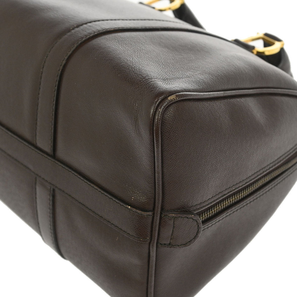 Christian Dior Brown Leather Duffle Handbag