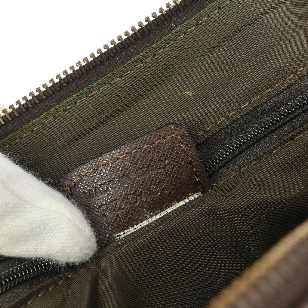 Christian Dior Brown Leather Duffle Handbag