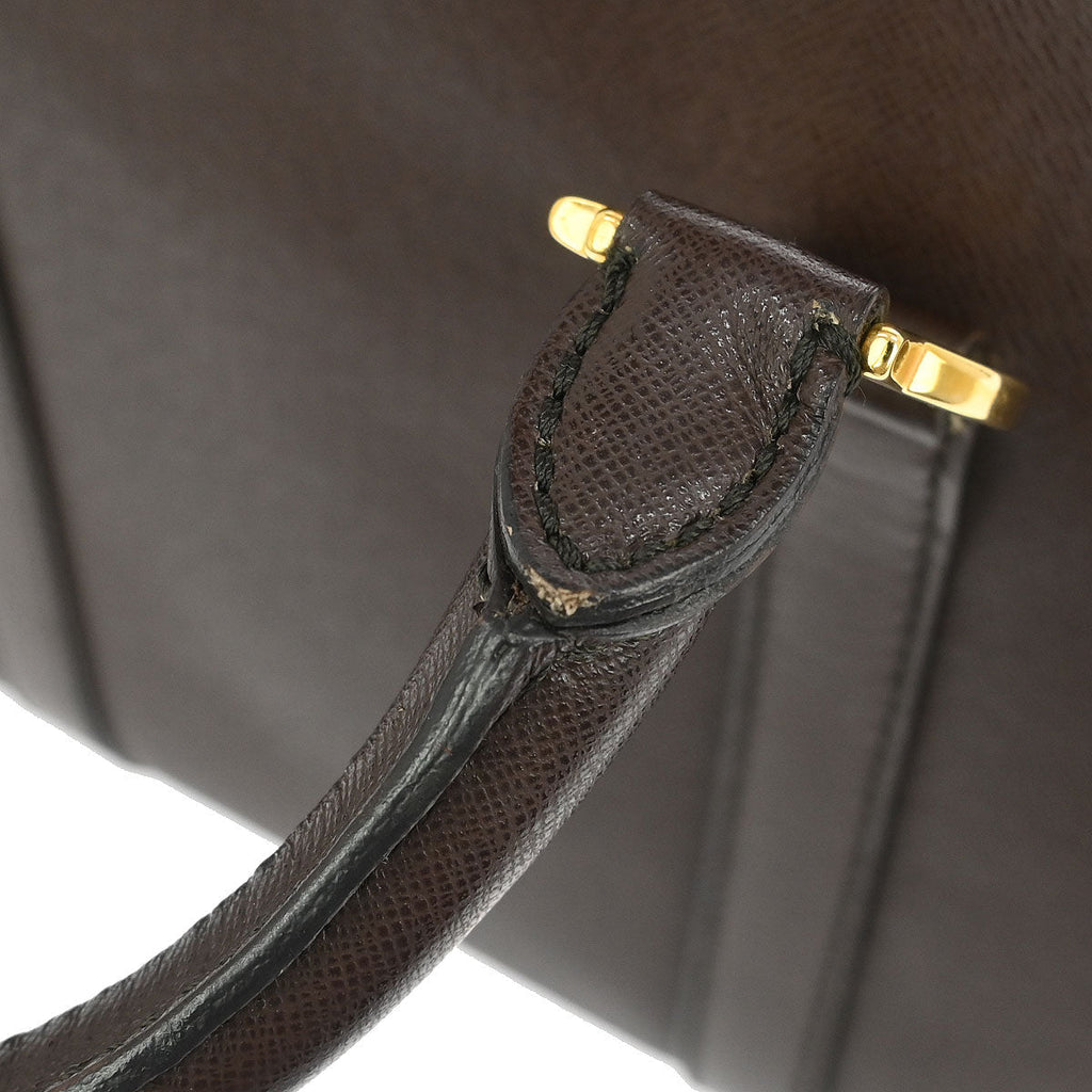 Christian Dior Brown Leather Duffle Handbag