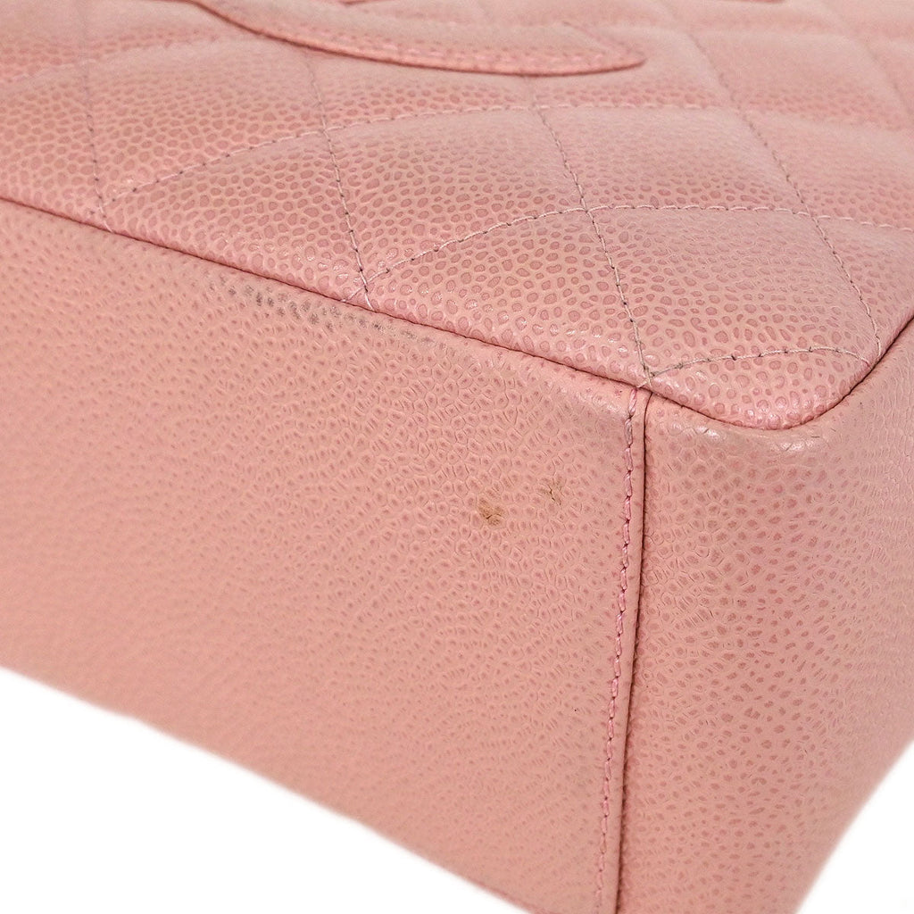 Chanel 2002-2003 Pink Caviar Petite Shopping Tote PST Chain Handbag