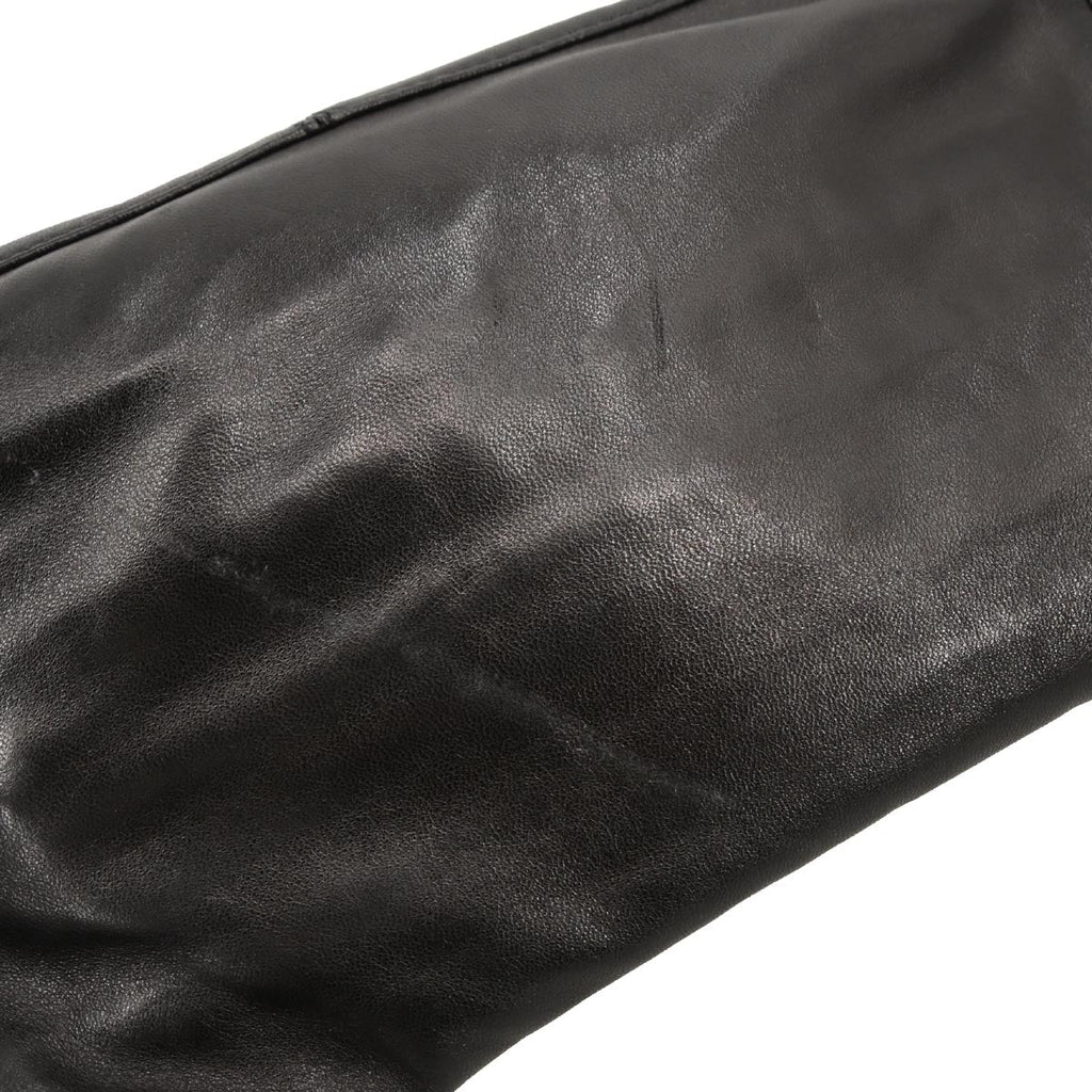 Fendi Black Leather Baguette Handbag