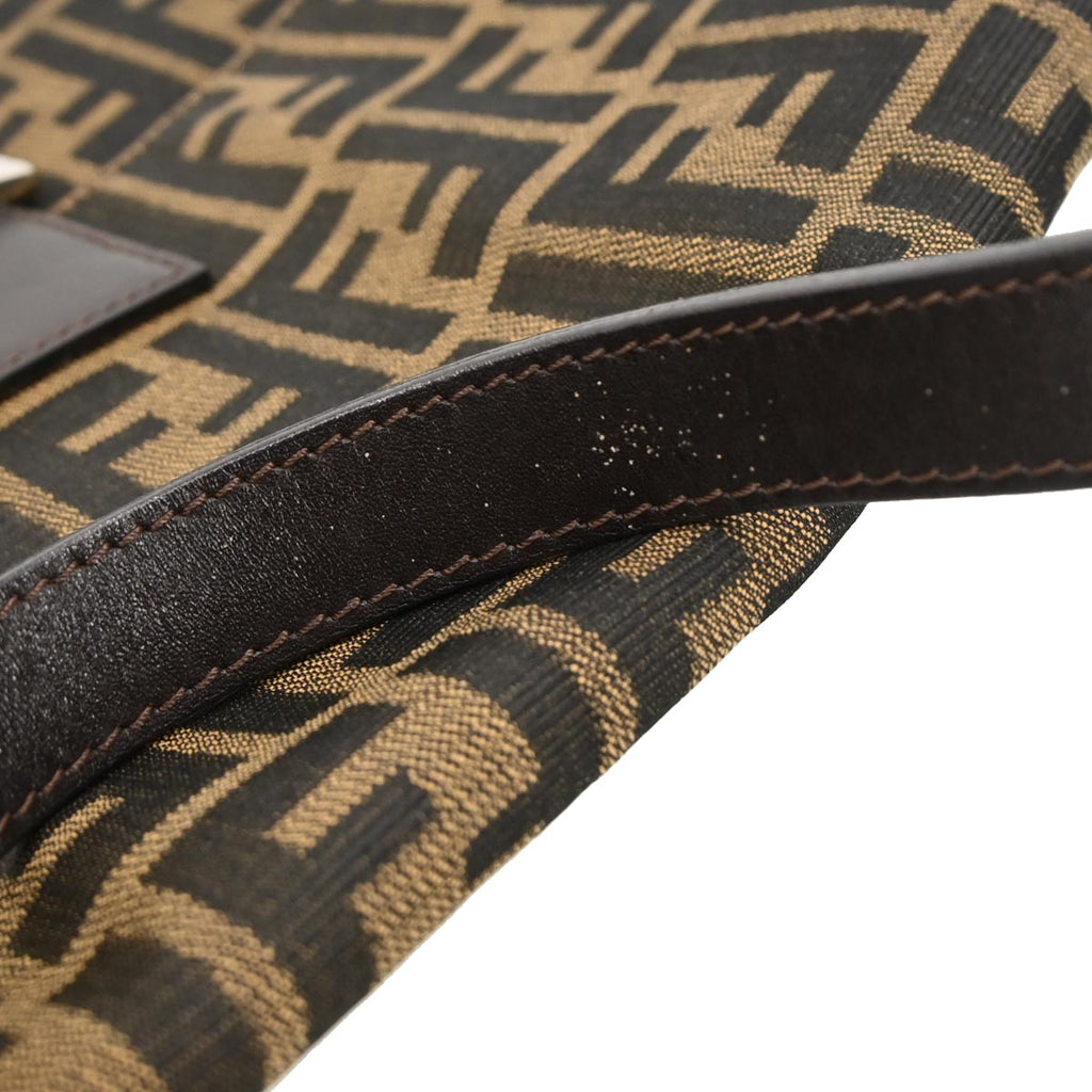 Fendi Brown Canvas Zucca Mamma Baguette Handbag