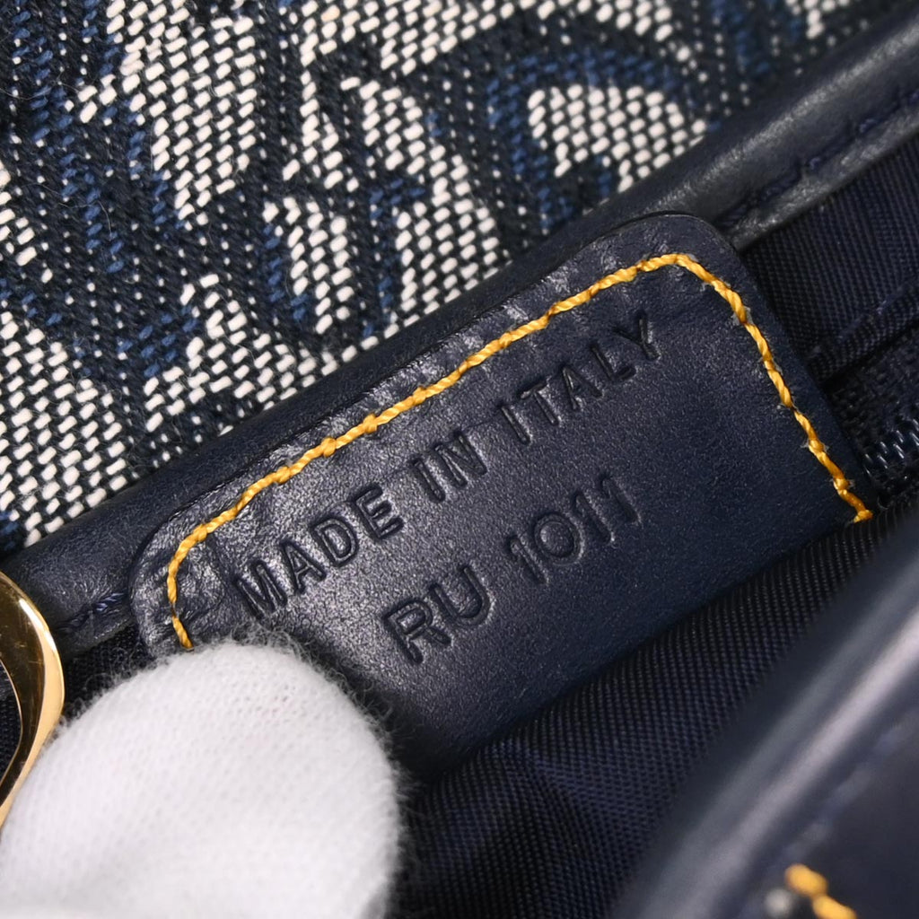Christian Dior Navy Trotter Saddle Handbag