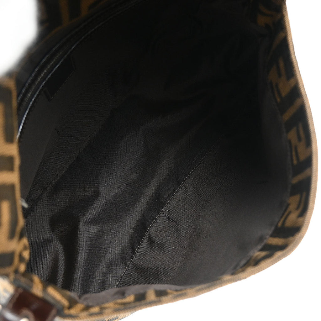Fendi Brown Canvas Zucca Mamma Baguette Handbag