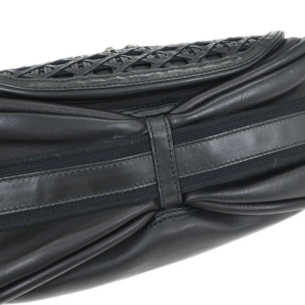 Christian Dior Black Leather Shoulder Bag