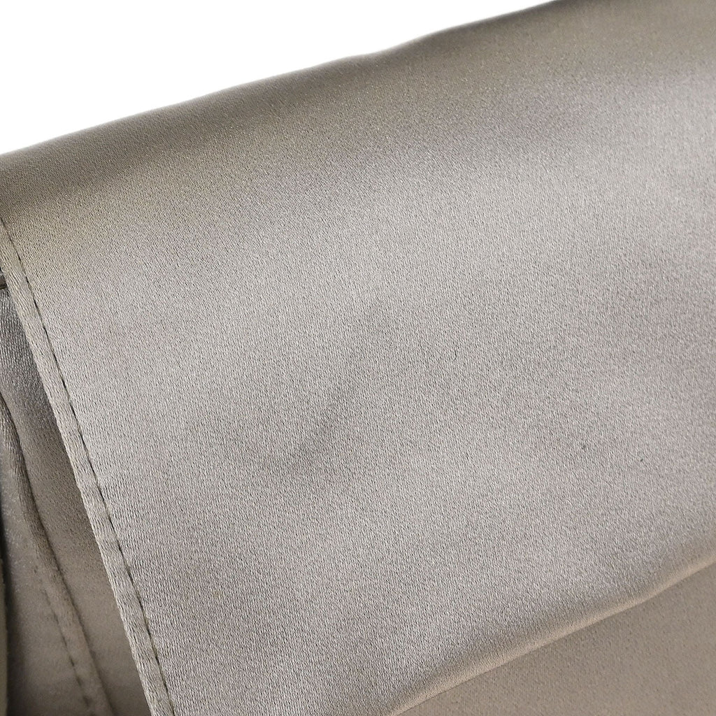 Fendi * Gray Satin Crocodile Baguette Handbag