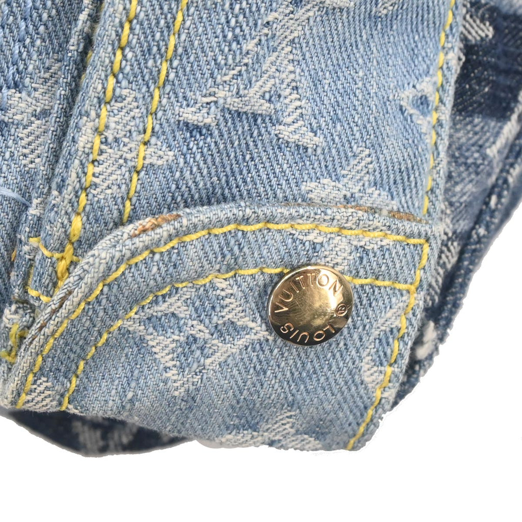 Louis Vuitton 2007 Blue Monogram Denim Patchwork Bowly Handbag M95376