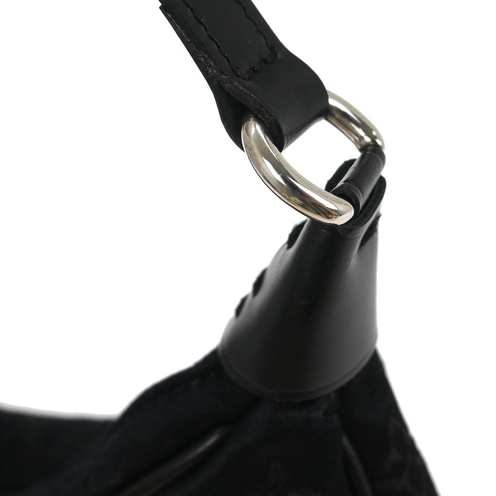 Louis Vuitton 2001 Black Monogram Satin Little Boulogne Handbag M92142