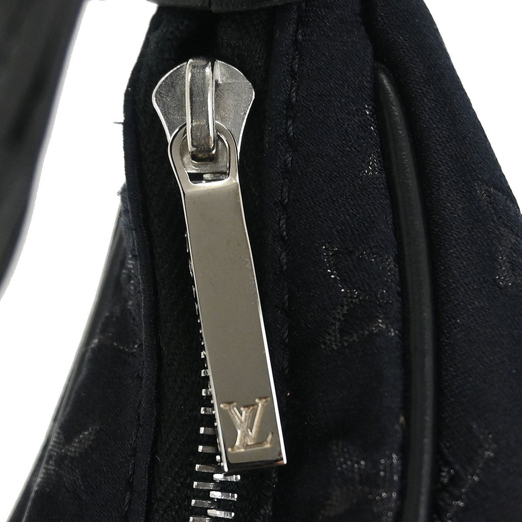 Louis Vuitton 2001 Black Monogram Satin Little Boulogne Handbag M92142