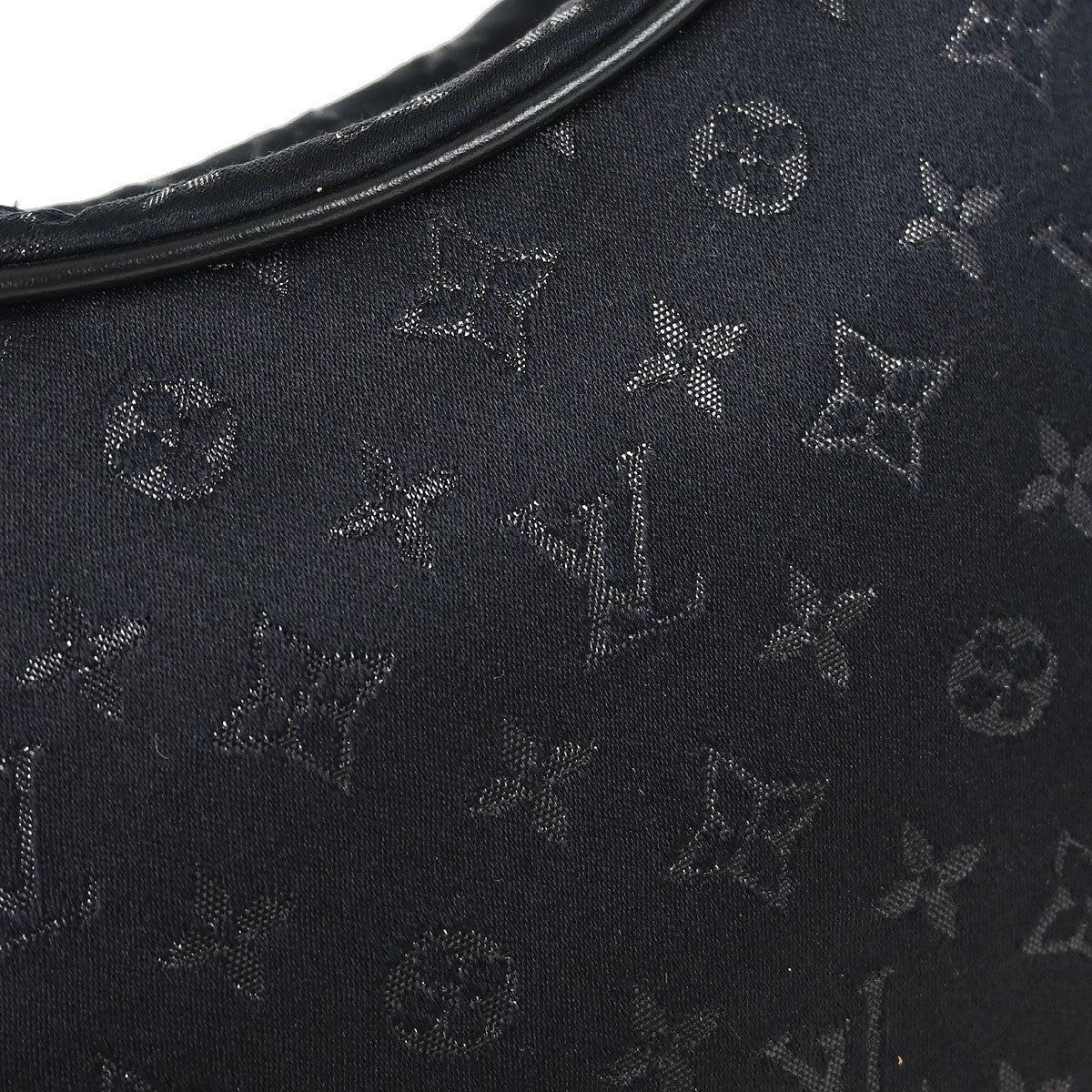 Louis Vuitton 2001 Black Monogram Satin Little Boulogne Handbag M92142