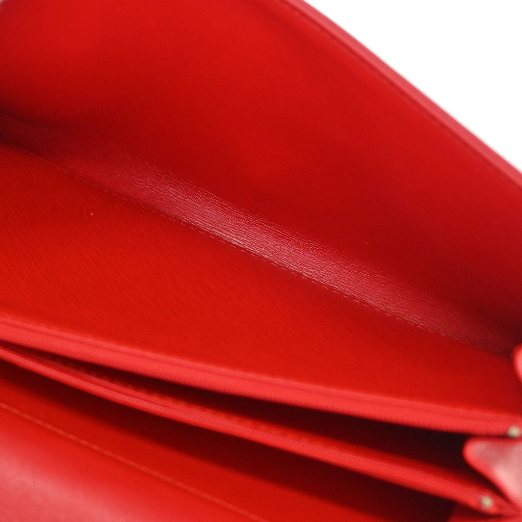 Louis Vuitton 1991 Red Opera Aegean Clutch Handbag M63967