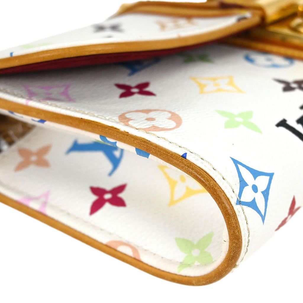 Louis Vuitton 2009 White Multicolor Pochette Courtney Clutch Bag M45639