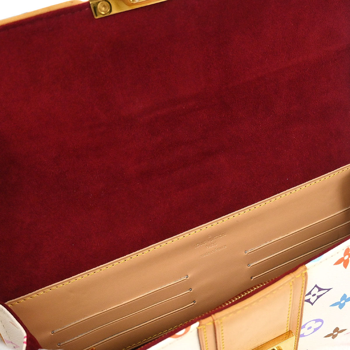 Louis Vuitton 2009 White Multicolor Pochette Courtney Clutch Bag M45639