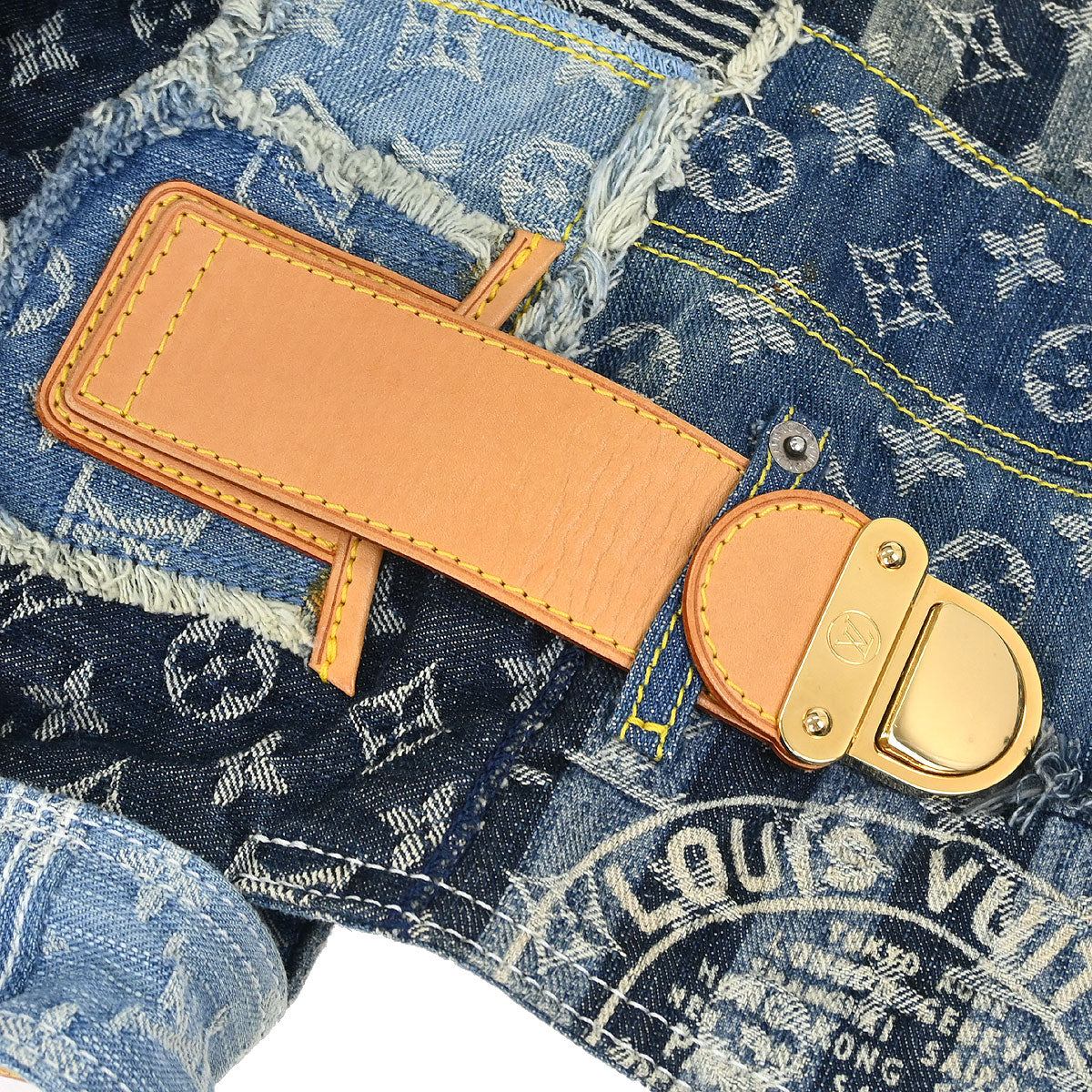 Louis Vuitton 2007 Monogram Denim Patchwork Postie 2way Handbag M95374