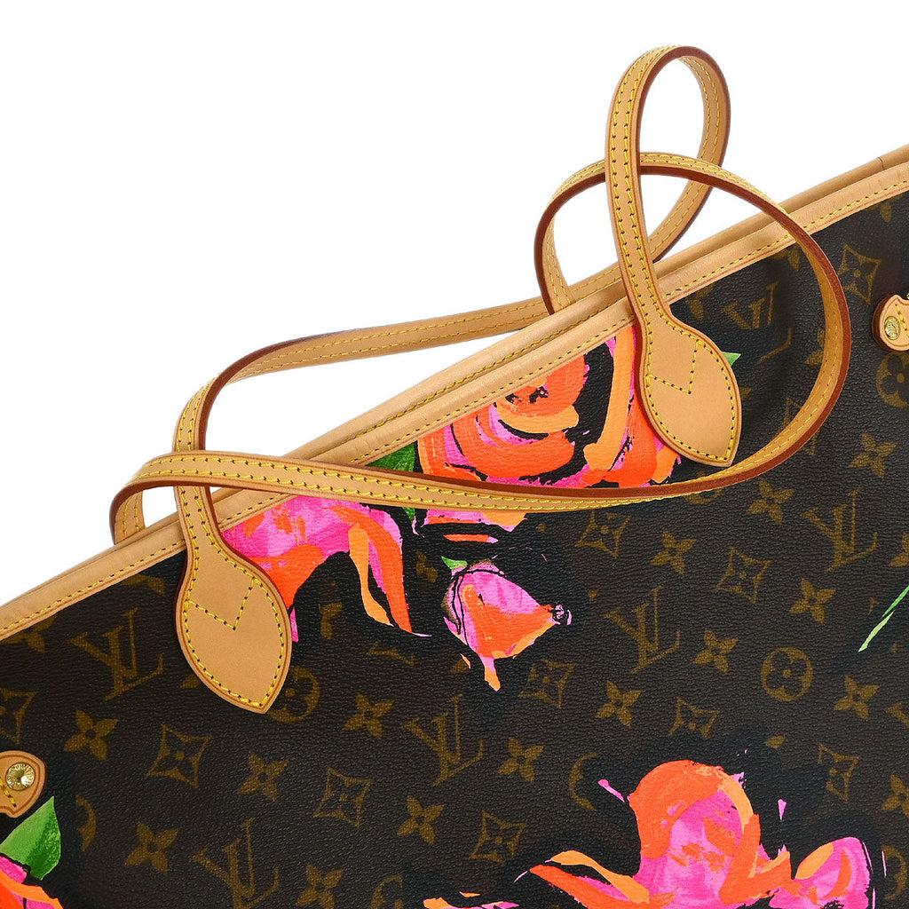 Louis Vuitton 2008 Monogram Rose Neverfull MM Shoulder Tote Bag M48613