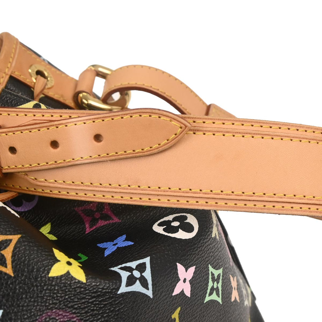 Louis Vuitton 2009 Black Monogram Multicolor Petite Noe Handbag M42230