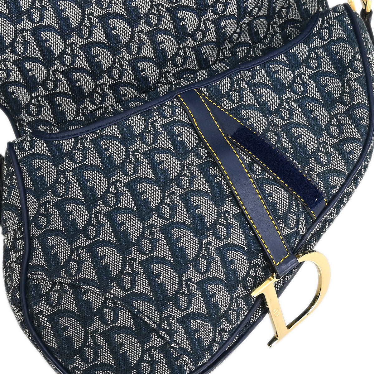 Christian Dior Navy Trotter Saddle Handbag