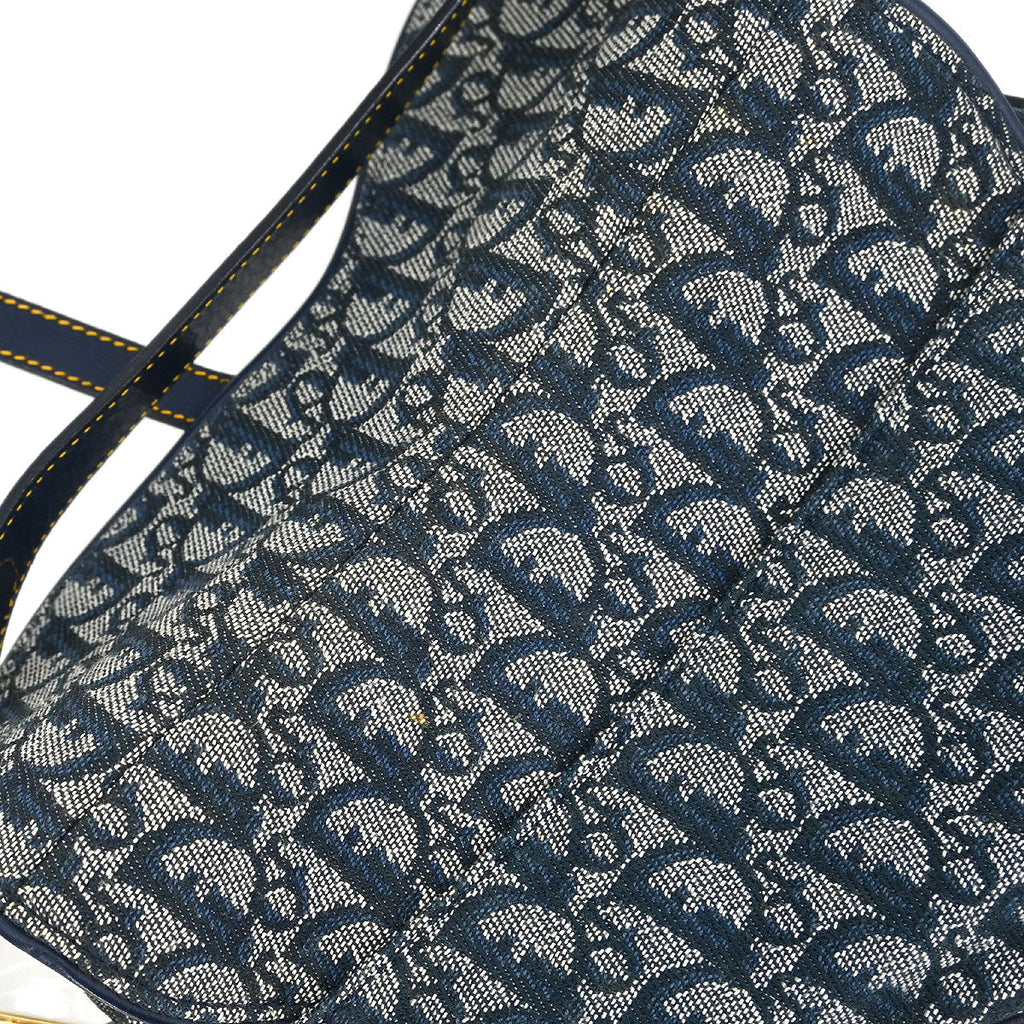 Christian Dior Navy Trotter Saddle Handbag