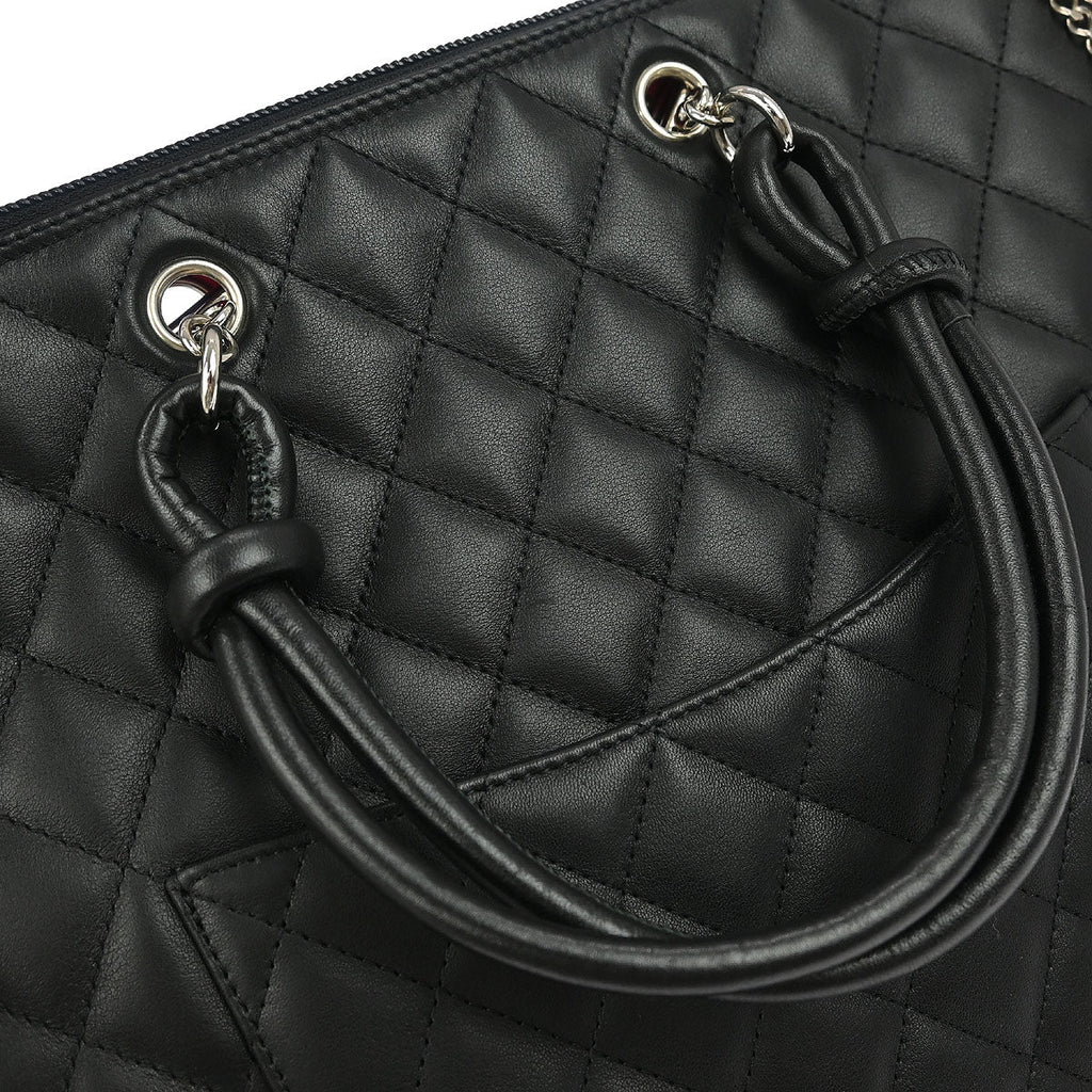 Chanel 2005-2006 Black Calfskin Cambon Ligne Handbag