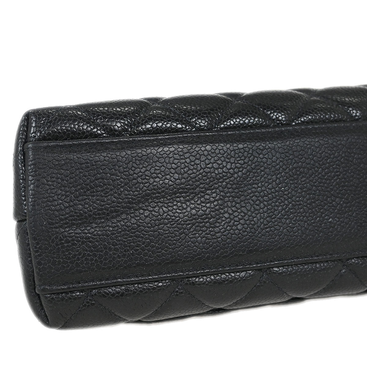 Chanel 1996-1997 Black Caviar Kelly Top Handle Handbag