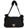 Chanel 2005-2006 Black Sheepskin Mouton Handbag