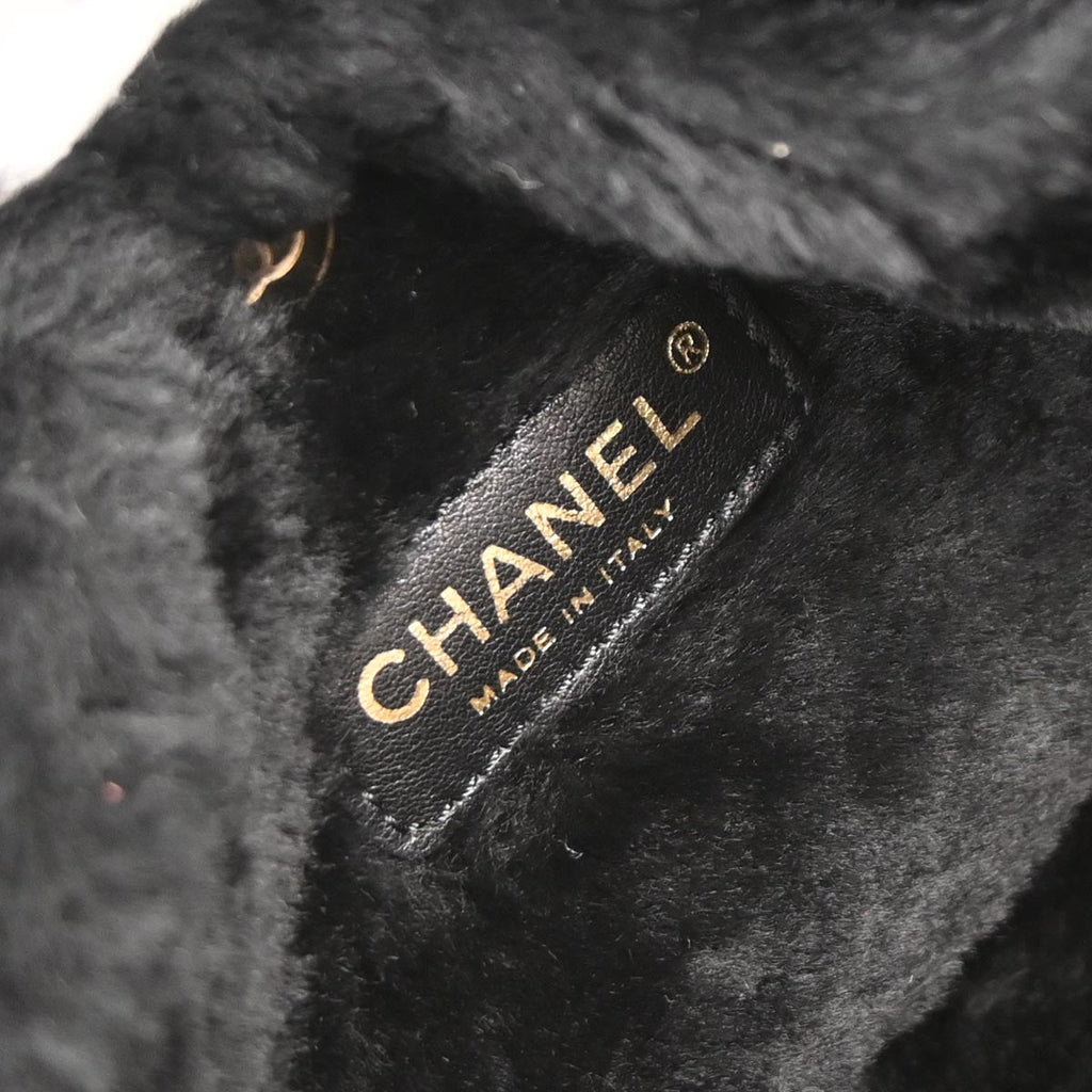 Chanel 2005-2006 Black Sheepskin Mouton Handbag